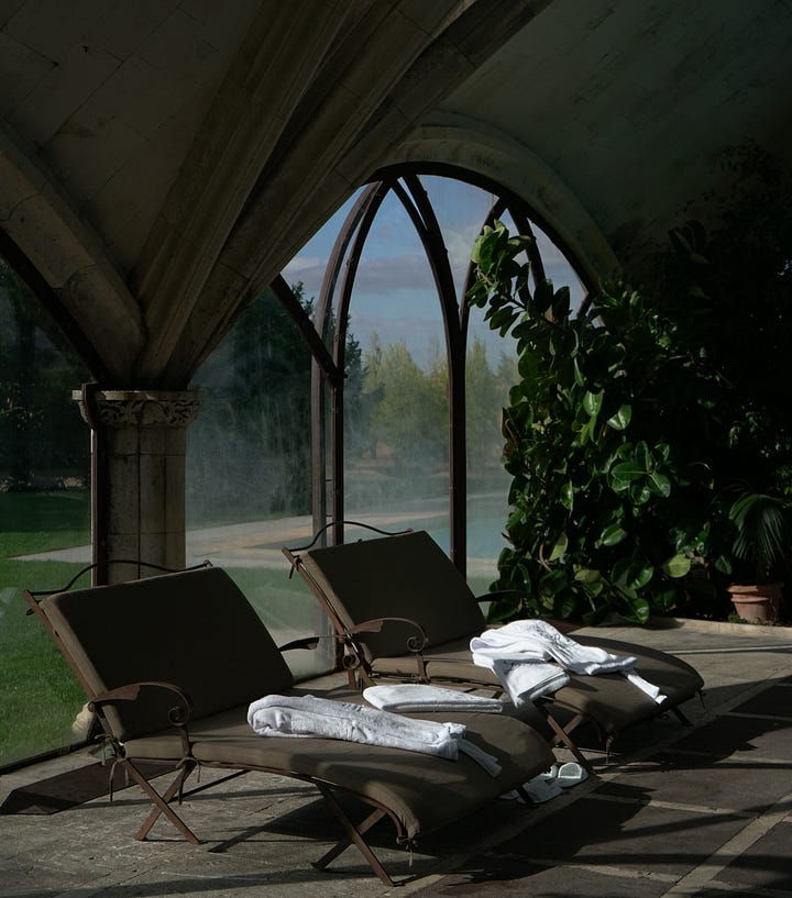 The pool at Hotel Landa in Burgos, Spain