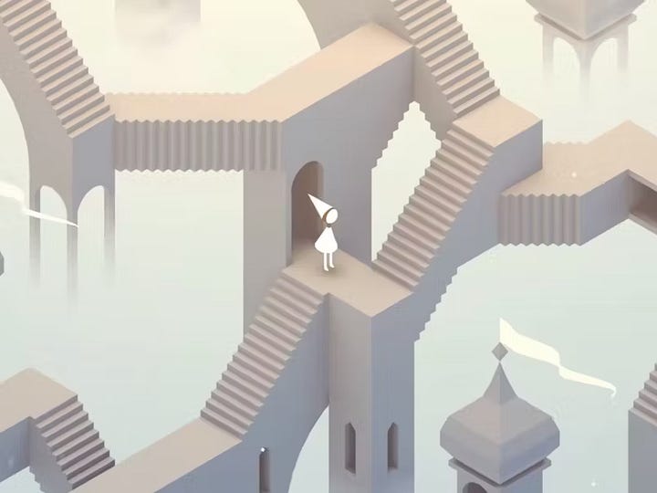 screengrabs of monument valley games