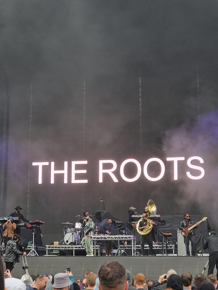 King Princess, followed by the Roots, on support at Hampden Park. 