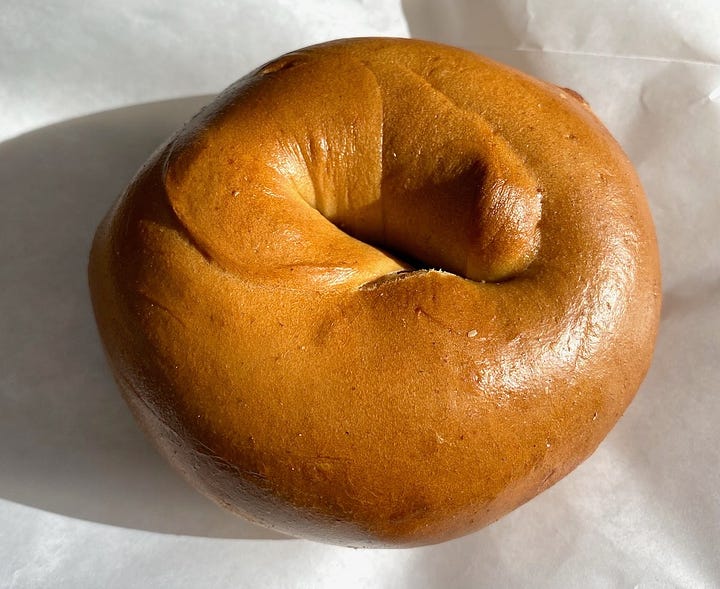 Plain bagel from July 2023 and one from June 2022
