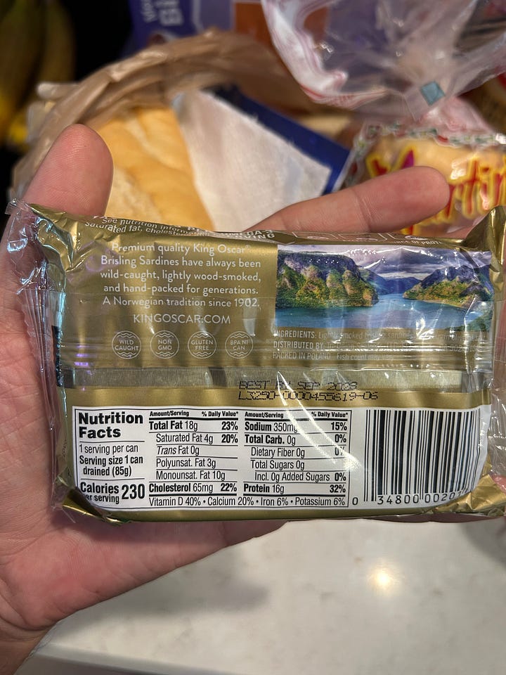 Tin Fish Review 1 King Oscar Wild Caught Sardines in Extra Virgin