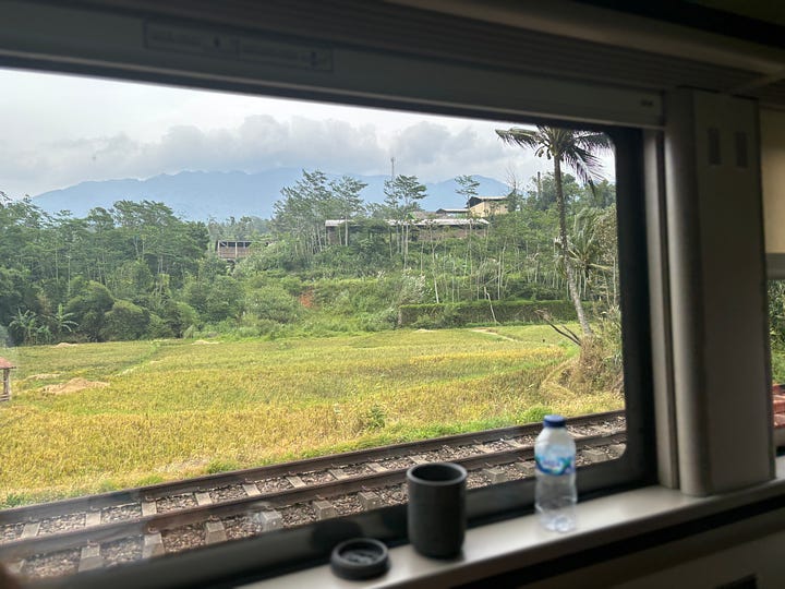 Views from the train from Jakarta to Yogyakarta