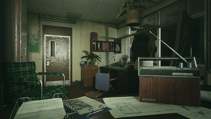 Screenshots depicting the set design of the video game Still Wakes the Deep. Screenshots depicting the set design of the video game Still Wakes the Deep. Screenshots depicting the set design of the video game Still Wakes the Deep. Screenshots depicting the set design of the video game Still Wakes the Deep.