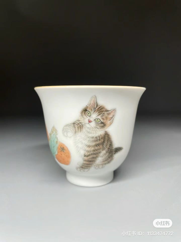 Chinese porcelain painter He Yu, based in Jingdezhen