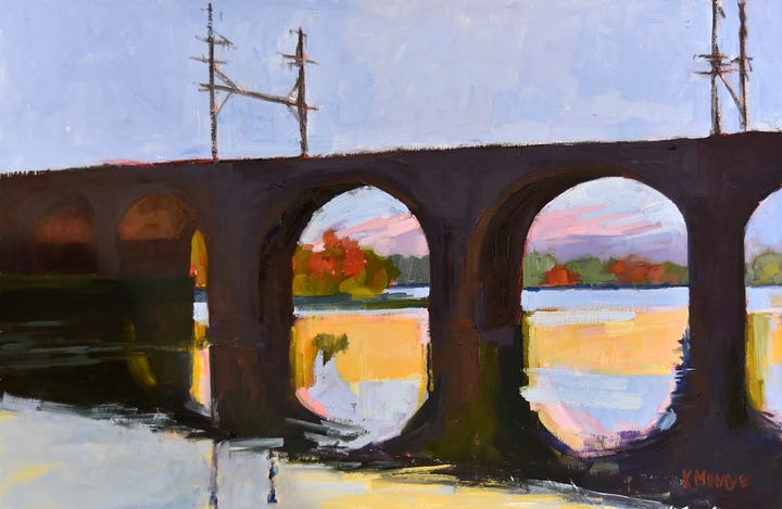 Four impressionistic landscapes
