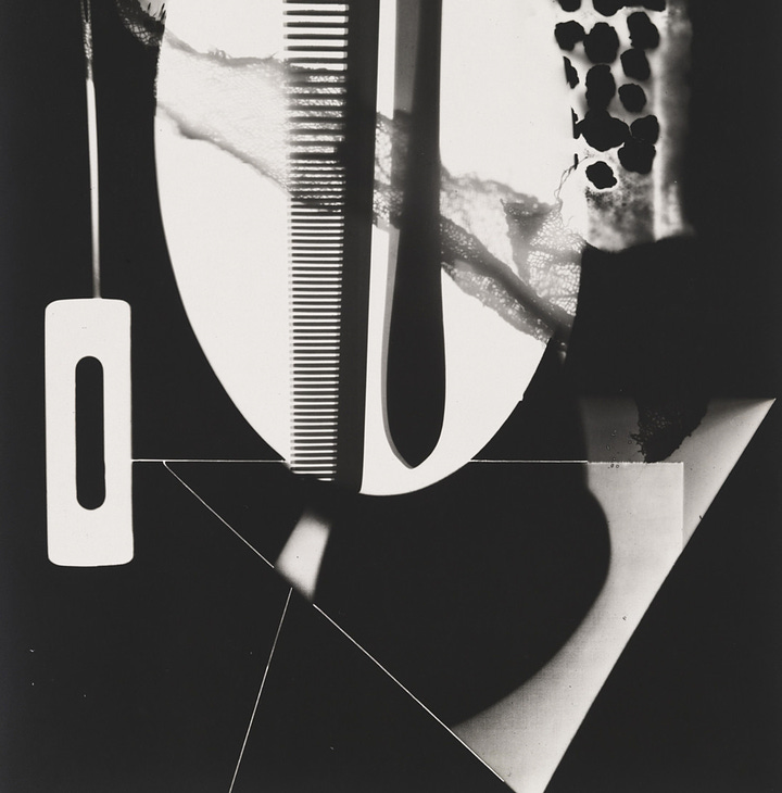 A gallery of four photos from Man Ray, László Moholy-Nagy, andDora Maar