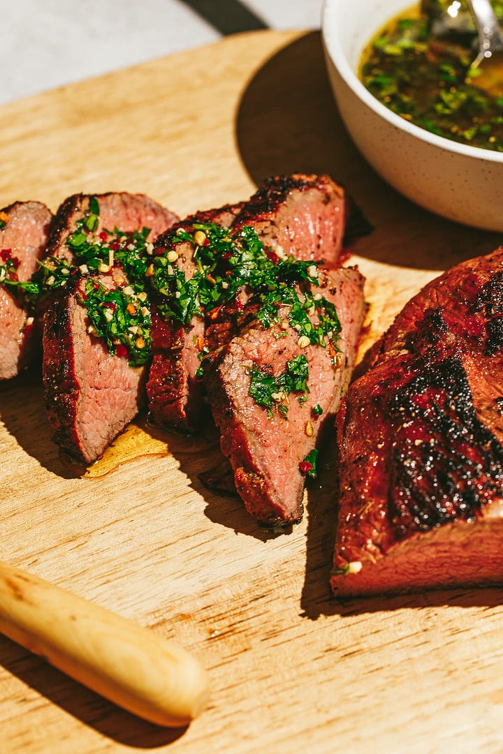 Traeger tri-tip and keto tiramisu