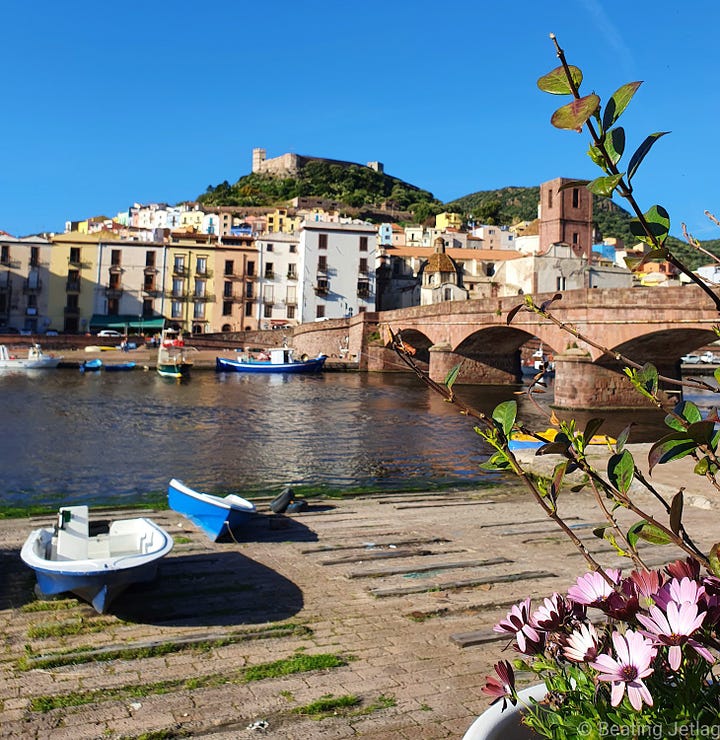 The towns of Alghero and Bosa in Sardinia, Italy