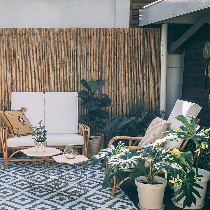 Examples of outdoor living spaces