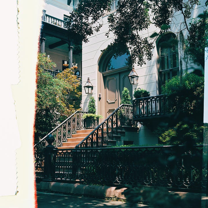 beautiful Savannah homes photographed with film. Medium format film.