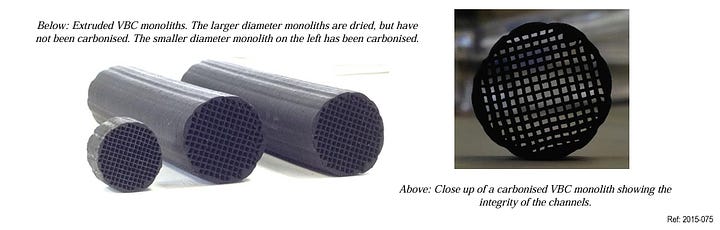 High-Performance Regenerable Carbon Honeycomb Monoliths Prepared from Victorian Brown Coal