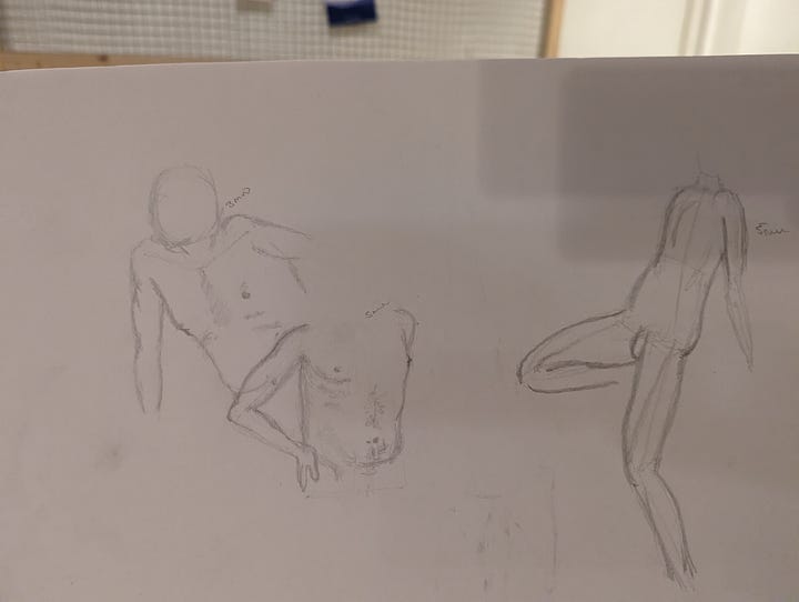 life drawings of nude male