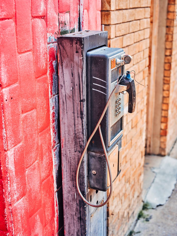 smashed payphone, Laredo streets, Laredo, Texas