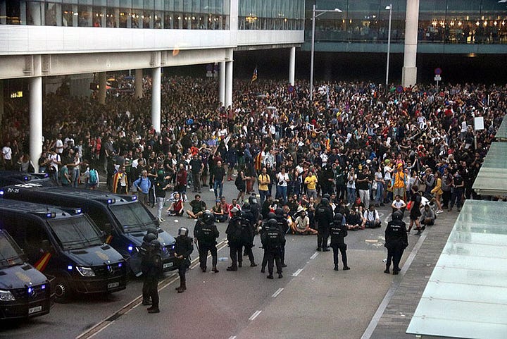 Images of the 2019 protests in Barcelona's airport