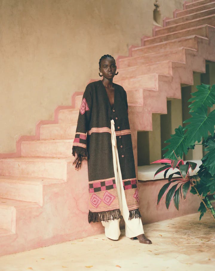 Hamaji, hand-loomed garments made by artists in Ghana.