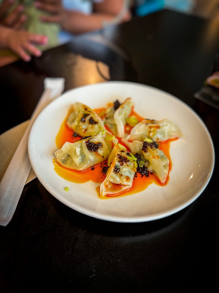 Seoul Street Cafe: Vegetarian Gyozas and their Mango Shaved Ice Bowl