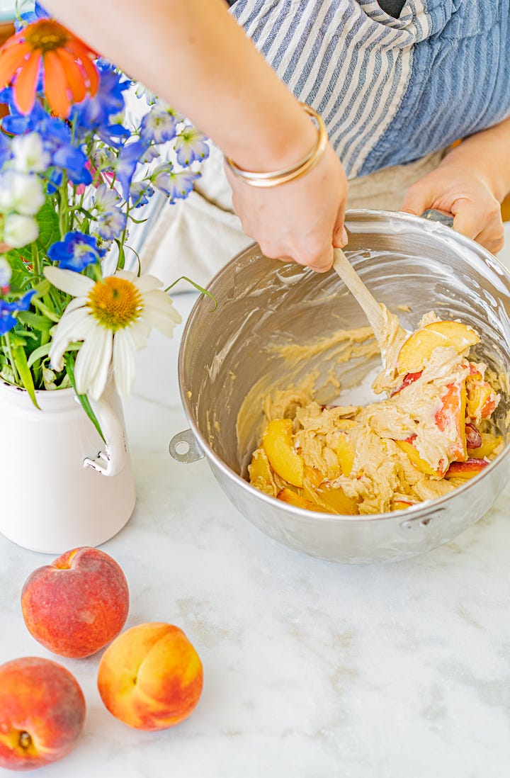 fresh peach buckle cake recipe