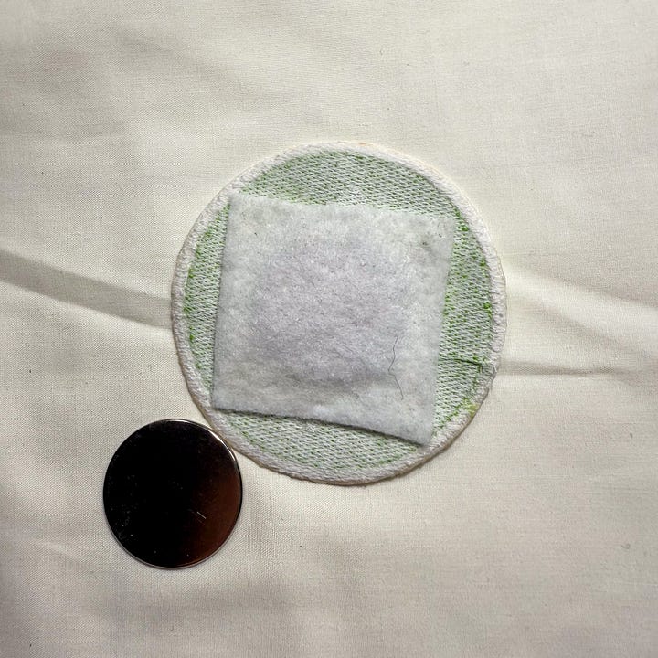 Lime green and white patch of a plant