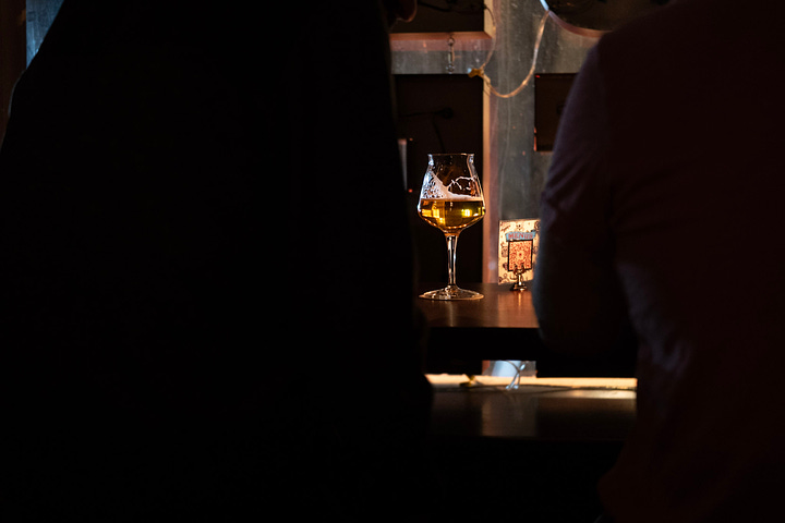 dark scenes of beer in a bar setting