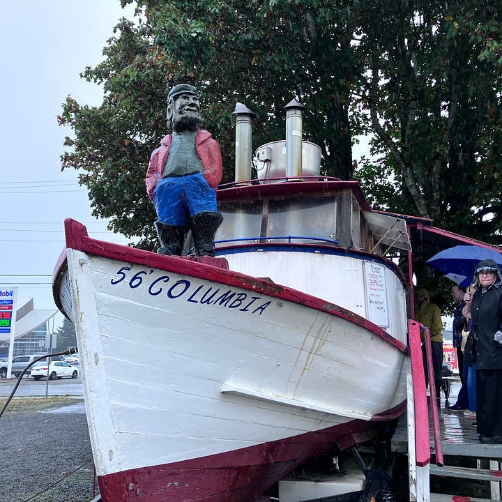 Astoria was established 1811, Columbia River, County Jail and Oregon Film Museum, Bowpicker Fish and Chips