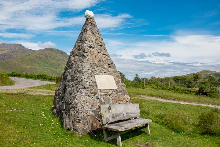 On the ferry from Oban to Craignure, Mull; Lochbuie camping spot; memorial to King Edward VII's coronation; Old Post Office Tea Room Lochbuie © Felicity Martin