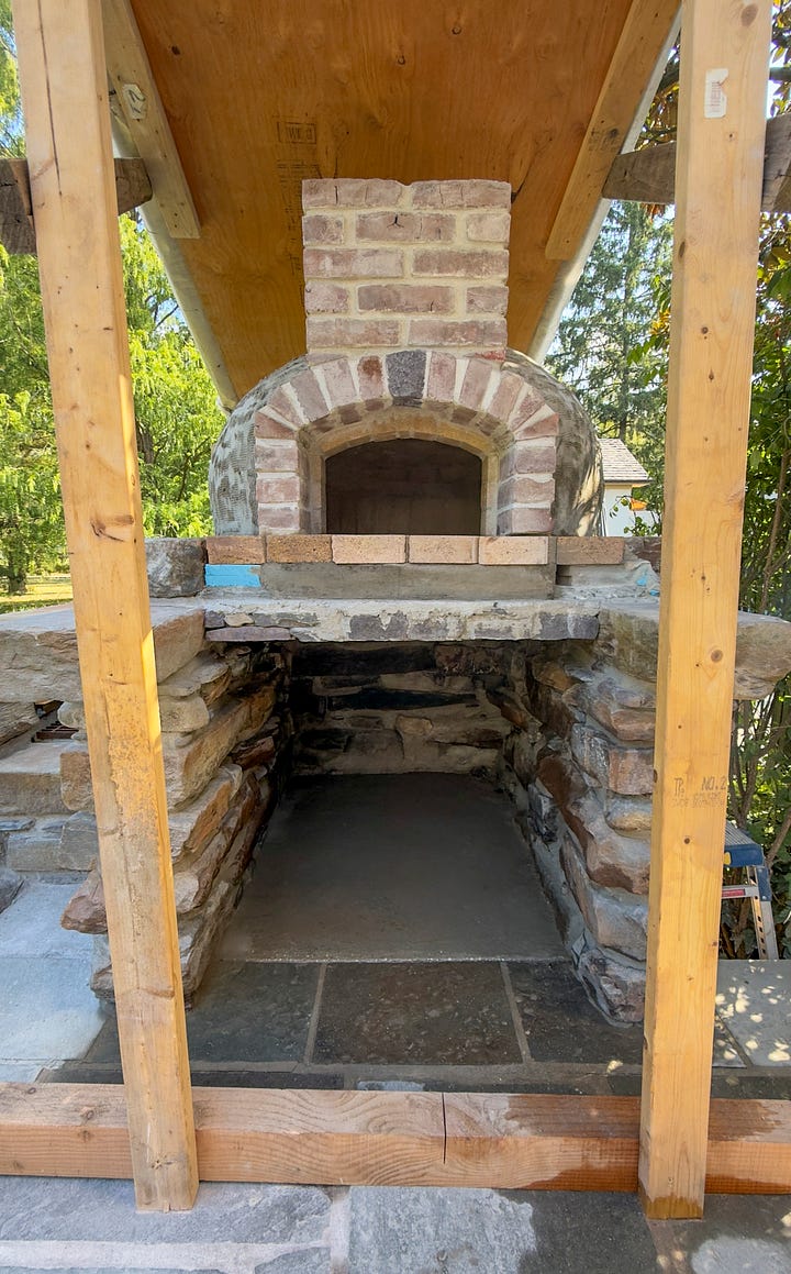 A pizza oven in progress!