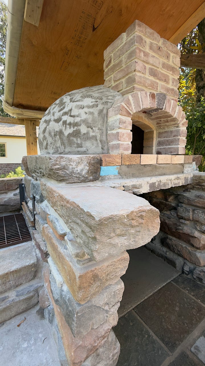 A pizza oven in progress!