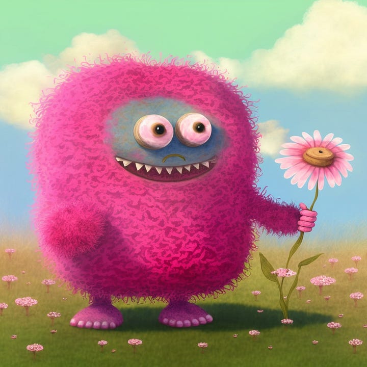 A selection of Monsters generated in MidJourney