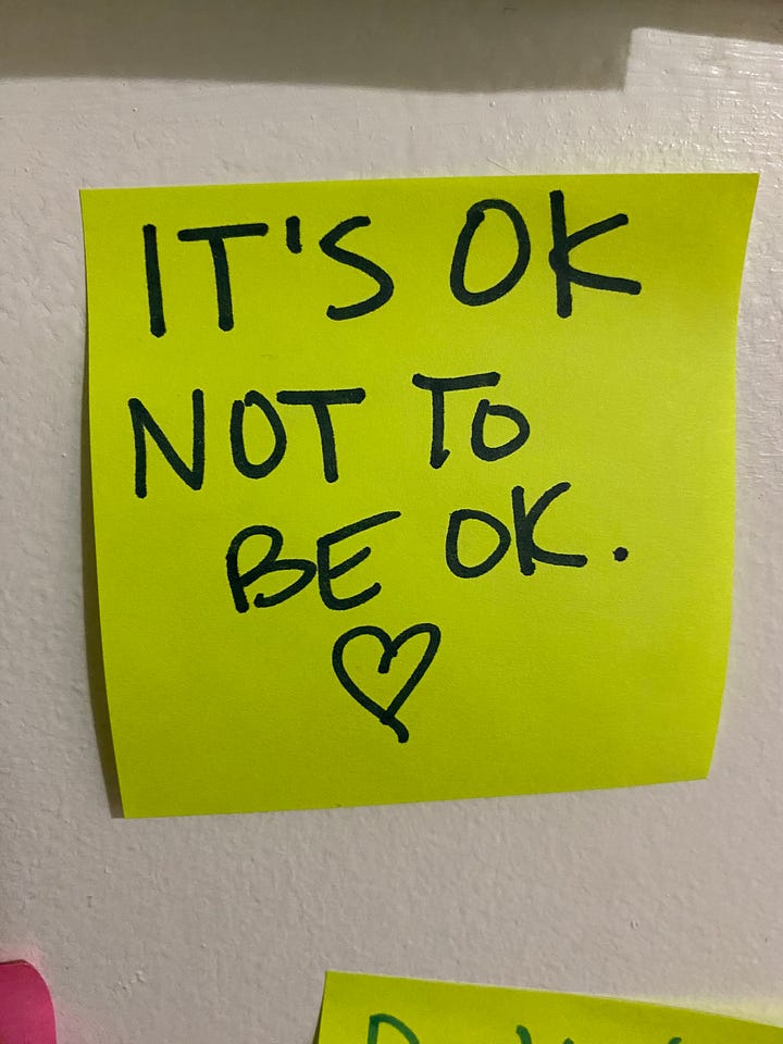 post-its from a bathroom wall