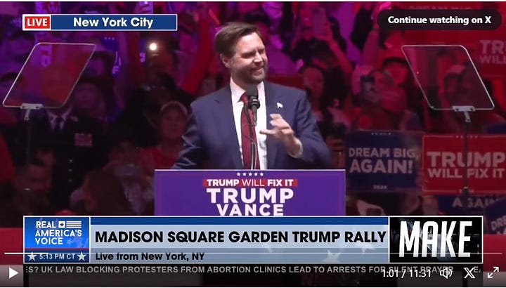 “Best of” Speeches from Trump’s 10/27/24 Madison Square Garden Rally