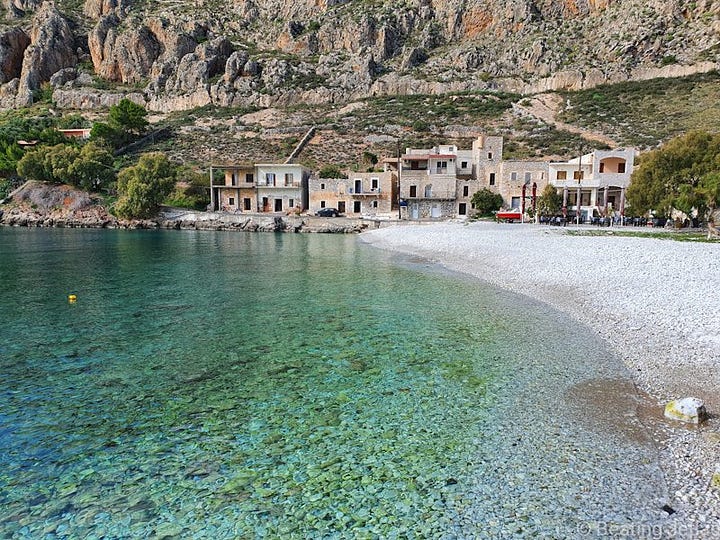 Two Greek villages in the Mani Peninsula, Greece