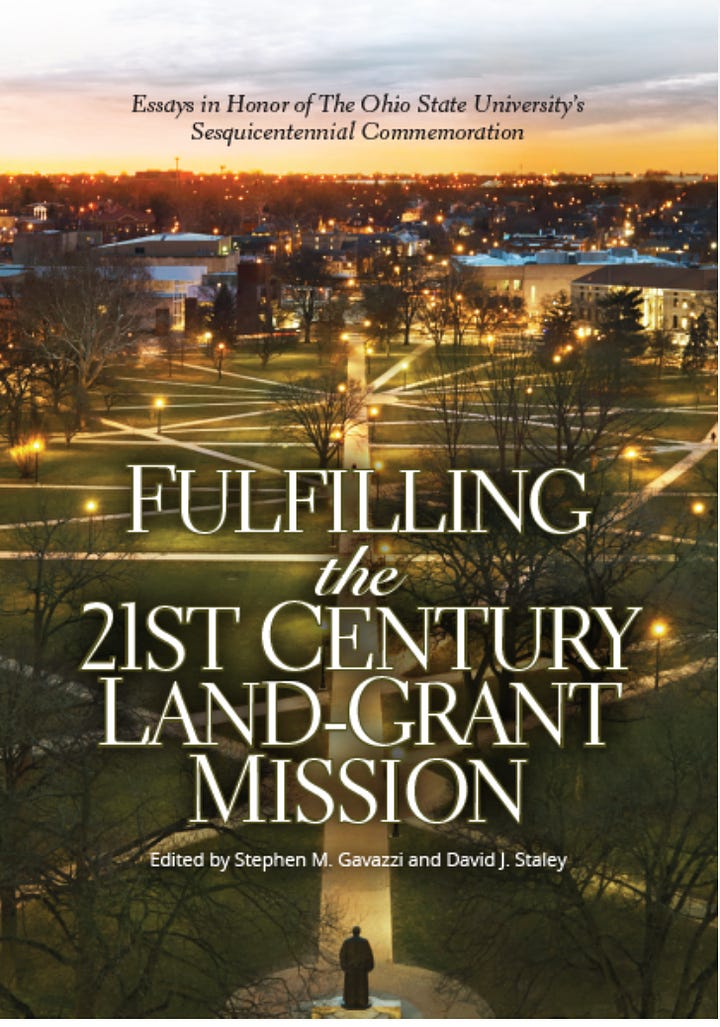 book covers for "Land-Grant Universities of the Future" and "Fulfilling the 21st Century Land-Grant Mission"