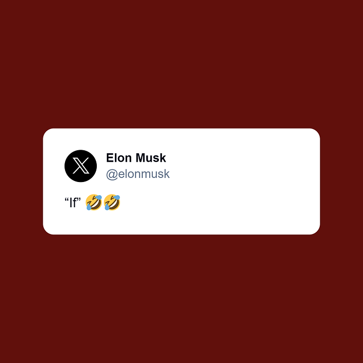 Two tweets from Elon Musk