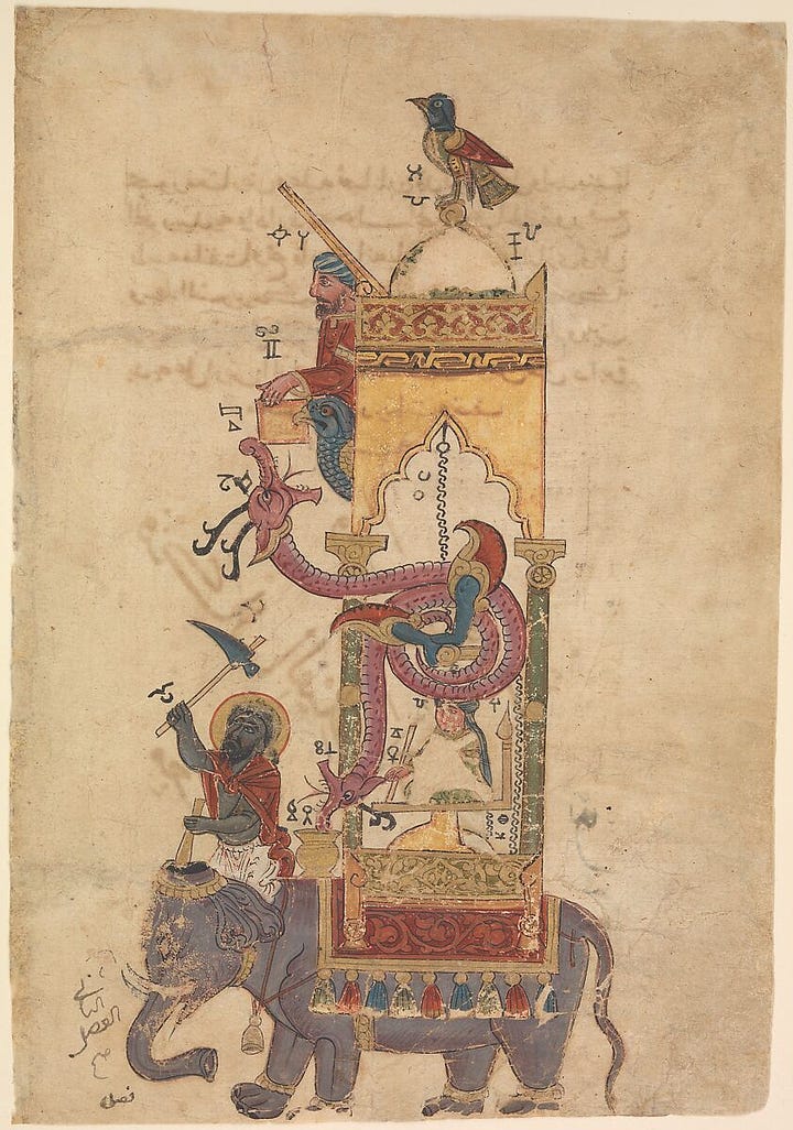 Illustrations from the Book of the Knowledge of Ingenious Mechanical Devices by al-Jazari