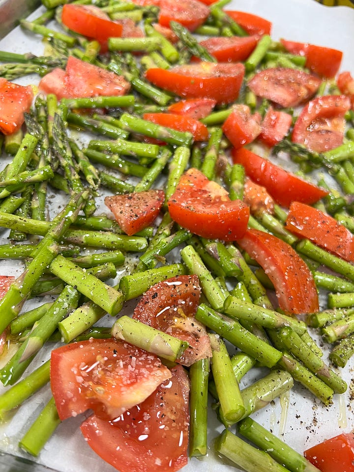Roasted Asparagus and Tomatoes by Chef Bek Davis