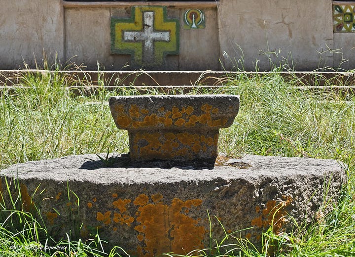 Left: Back-SIdeOf The Stela Of The Lances, Right: Throne Of David