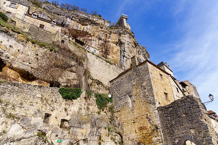 Rocamadour: Built against a cliff