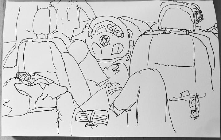 Sketches and doodles of what’s in front of me