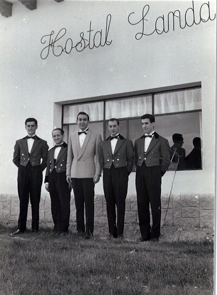 Audrey Hepburn at Hotel Landa in Burgos, Spain