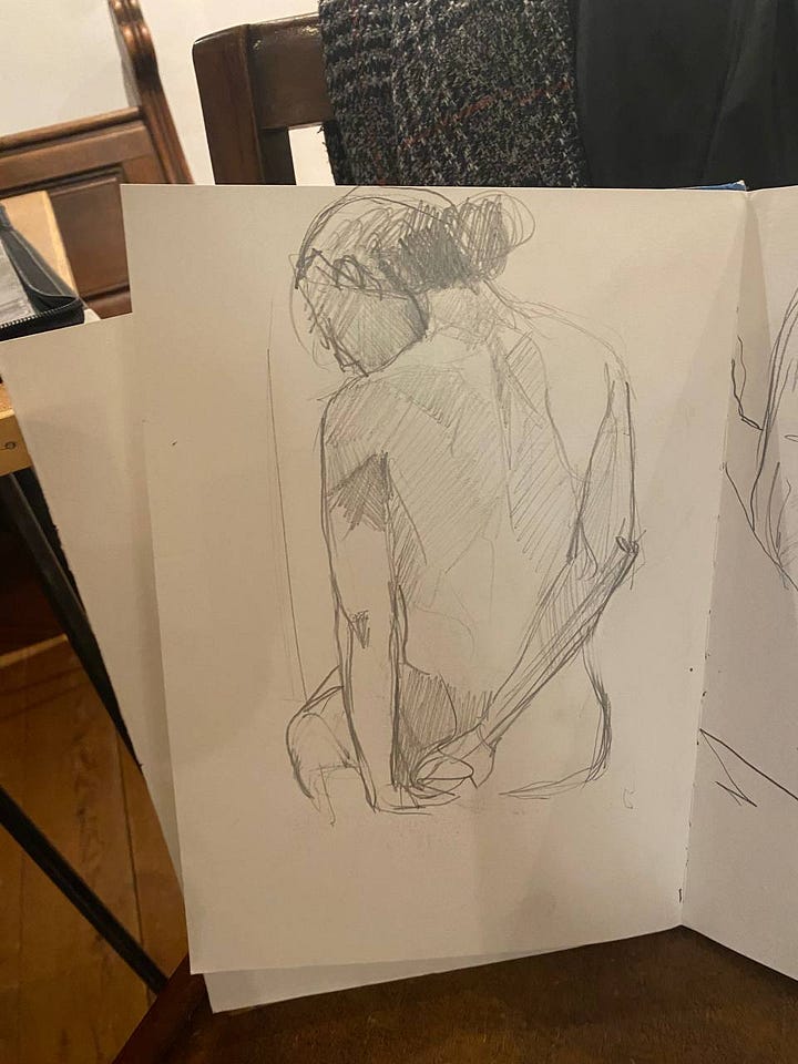 Drawings of a female nude