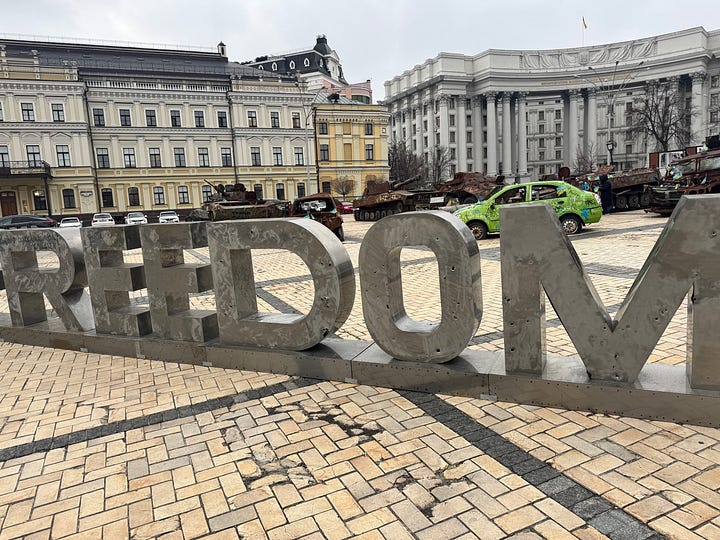 The Freedom Memorial in Kyiv