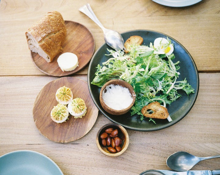 Fish and salad at LULU