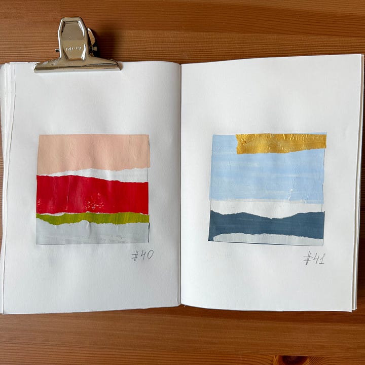 Collage art, mixed media art, sketchbooks