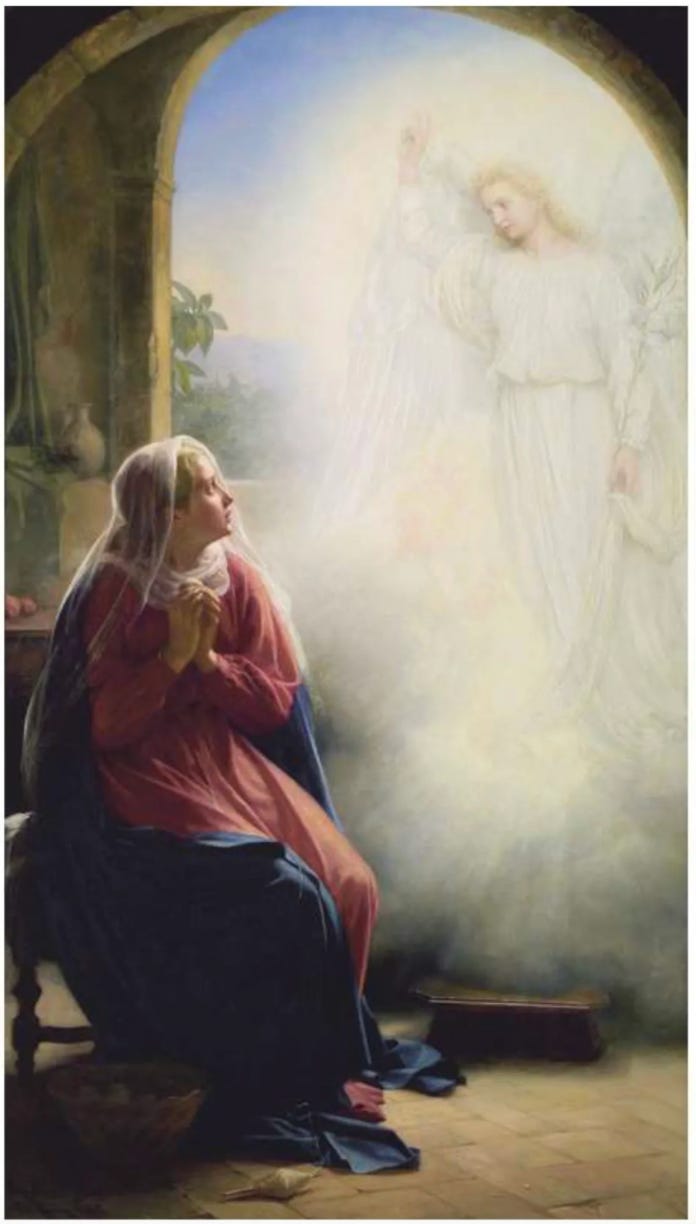 The Annunciation and Mary and Elizabeth by Carl Bloch