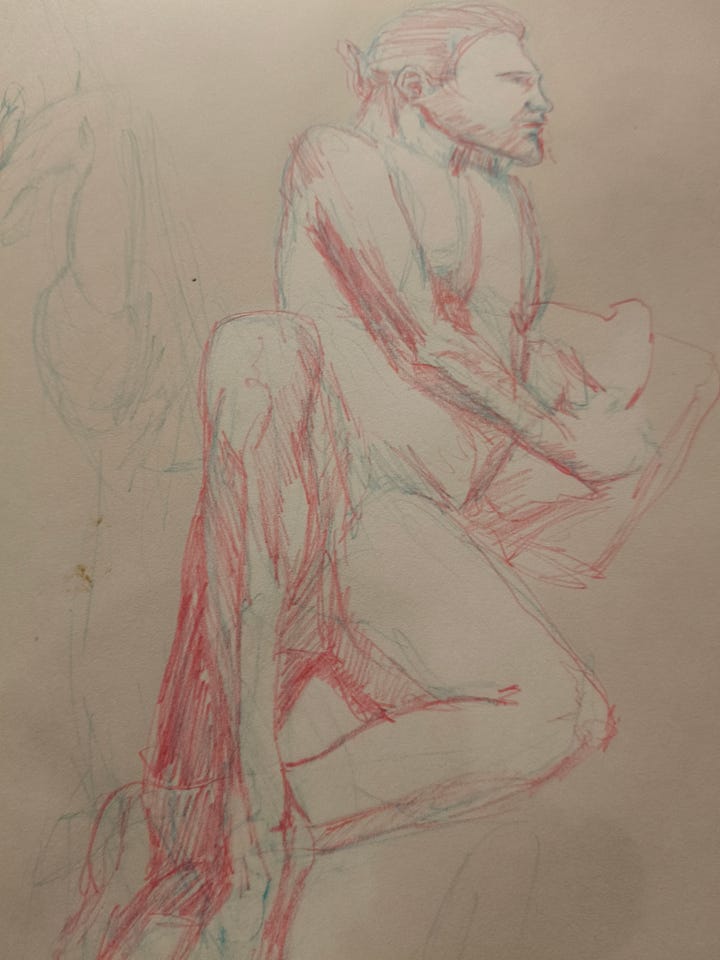 sketches of a life model