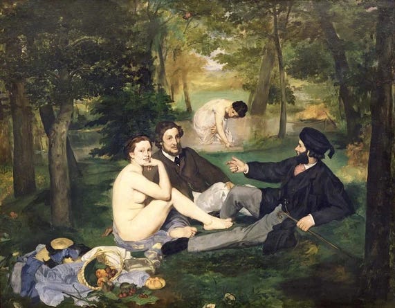 Edouard Manet, Le Déjeuner sur L'Herbe (1863) + Bow Wow Wow's Remake (1981)