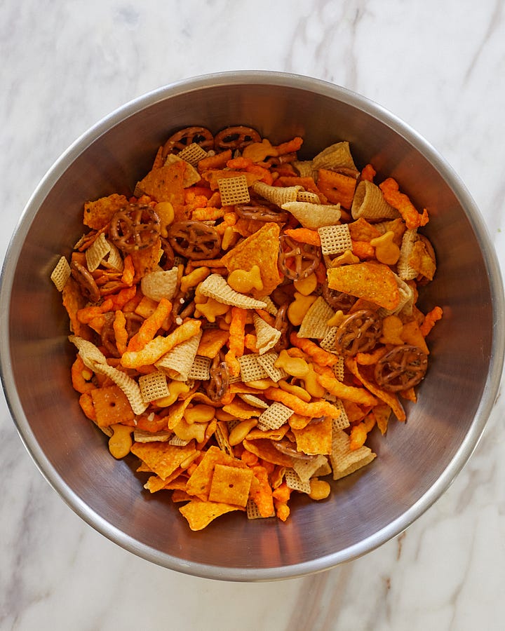 caramel chex mix with bugles