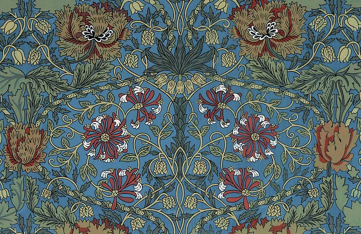 Tana Lawn by Liberty (Left) Original William Morris design for Liberty (Right)