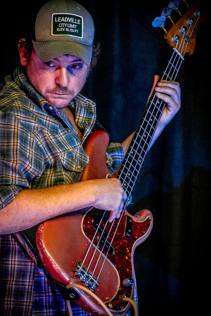 Jacob Seigler gives a clinic on the bass at every show