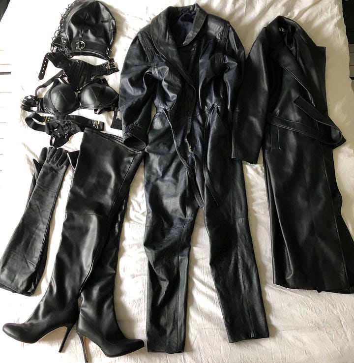 Kim Kardashian's Full Leather Outfit